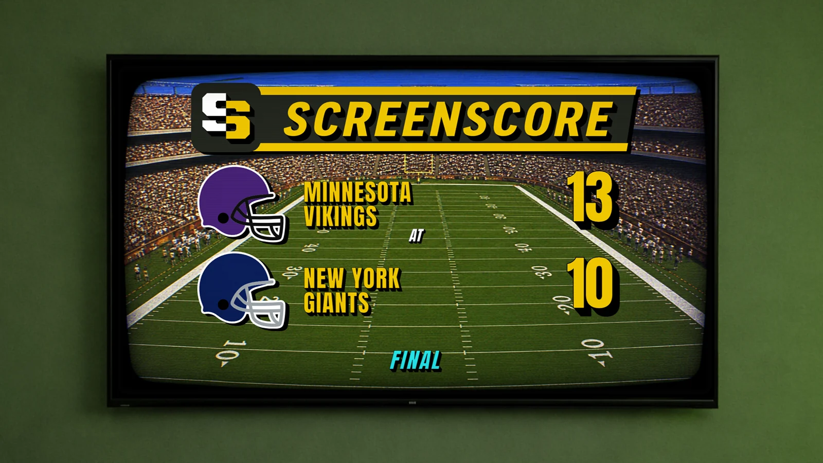 CRT Standard football ScreenScore mockup