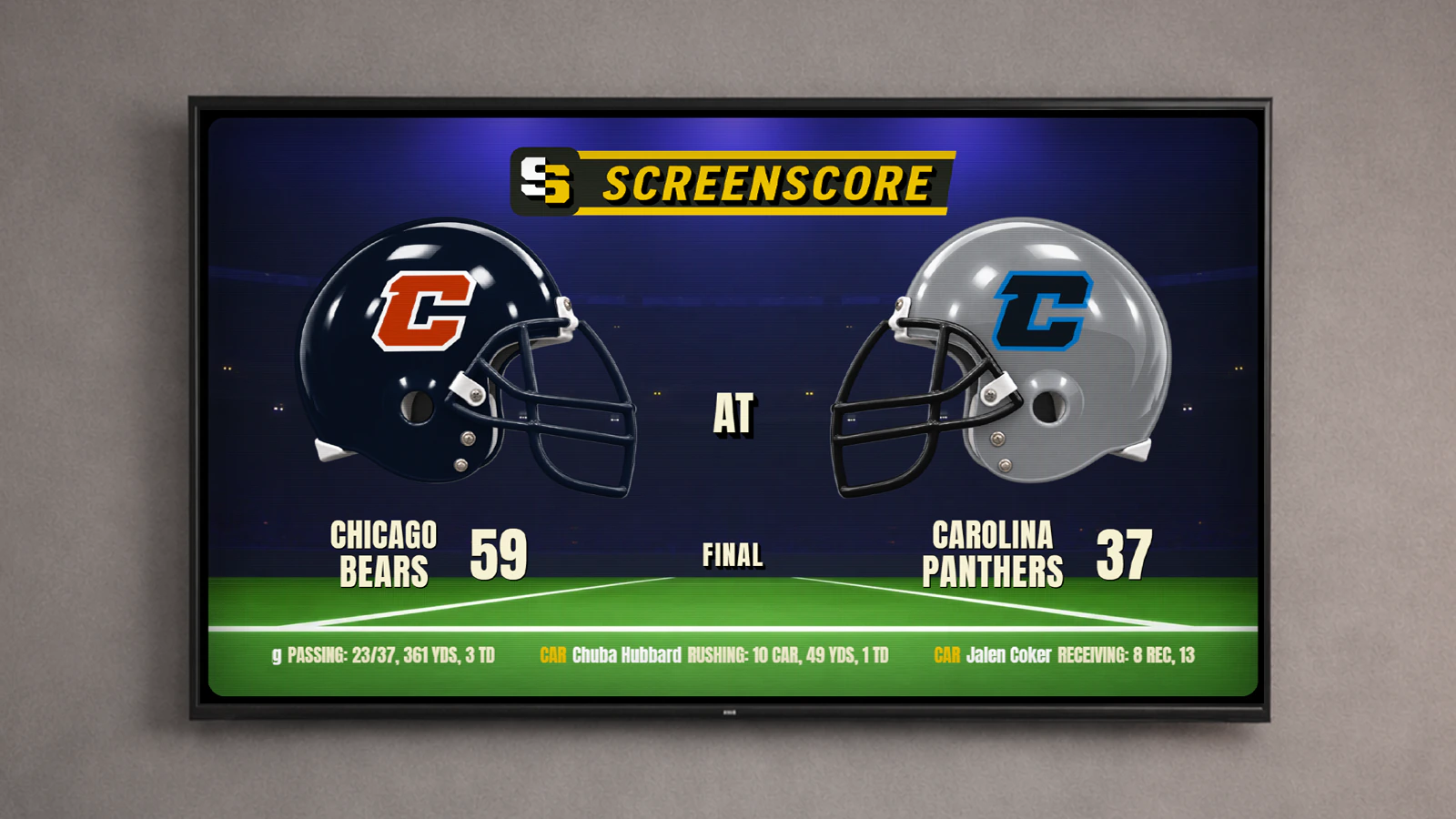 CRT Primetime football ScreenScore mockup